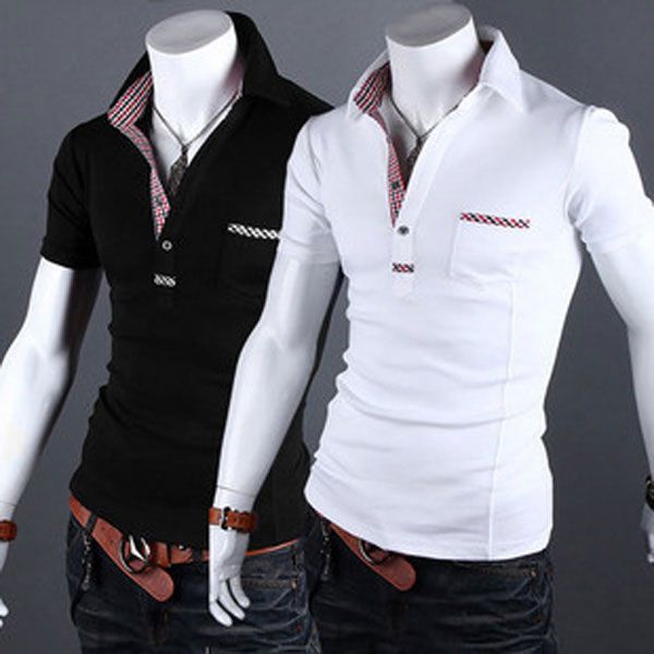 Mens Casual Slim Fit Polo Camisetas Camisetas