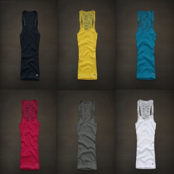 Hollister por Abercrombie T Tanque mulheres Sexy Lace